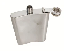 12 oz Pocket Hip Flask Stainless Steel Alcohol Whiskey Liquor with Funnel