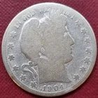 1904 S Barber Half Dollar 50c Circulated Details #64443