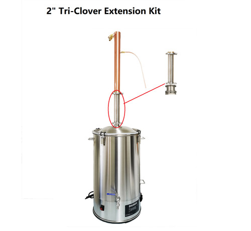 2" Tri-Clover Stainless Stainles Extention Kit for Upgrade to 2" Modular Still