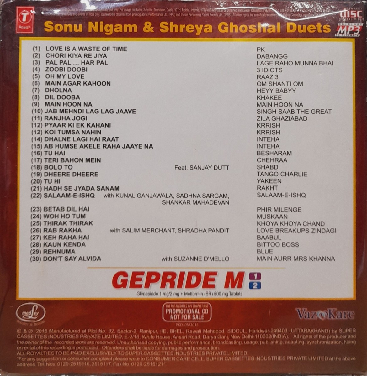 Zoobidoobi Sonu Nigam Zoobi Doobi Sonu Nigam Shreya Ghoshal Duets