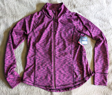 FILA Sport Tru-Dry Windbreaker Atheltic Top Womens L Black Pink Jog Running NWT