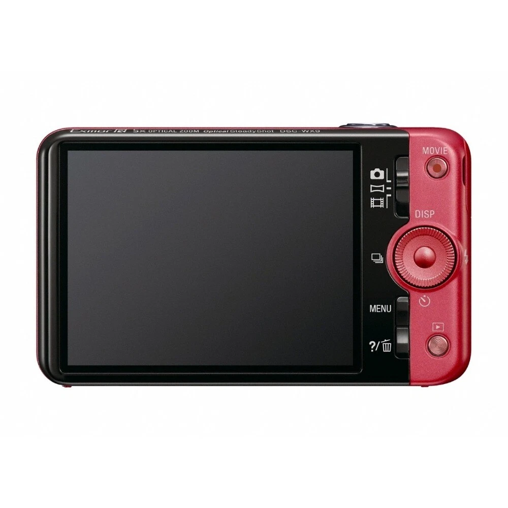 SONY Cyber-Shot DSC-WX9 Digital Camera 16.2MP 5X Optical Zoom Red