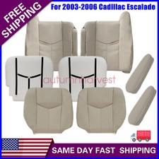Driver Passenger Leather Seat Cover Tan Foam For 2003 2004 Cadillac Escalade Driver Passenger Leather Seat Cover Tan Foam For 2003 2004 Cadillac Escalade