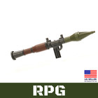 Brown Custom RPG-7 Anti-Tank Rocket Launcher - Toy Brick Weapon for Minifigures