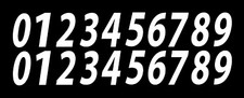 0-9 Reflective Numbers White Sticker Vinyl Decal pick 1"-12" Set Of 20 RV1-2 