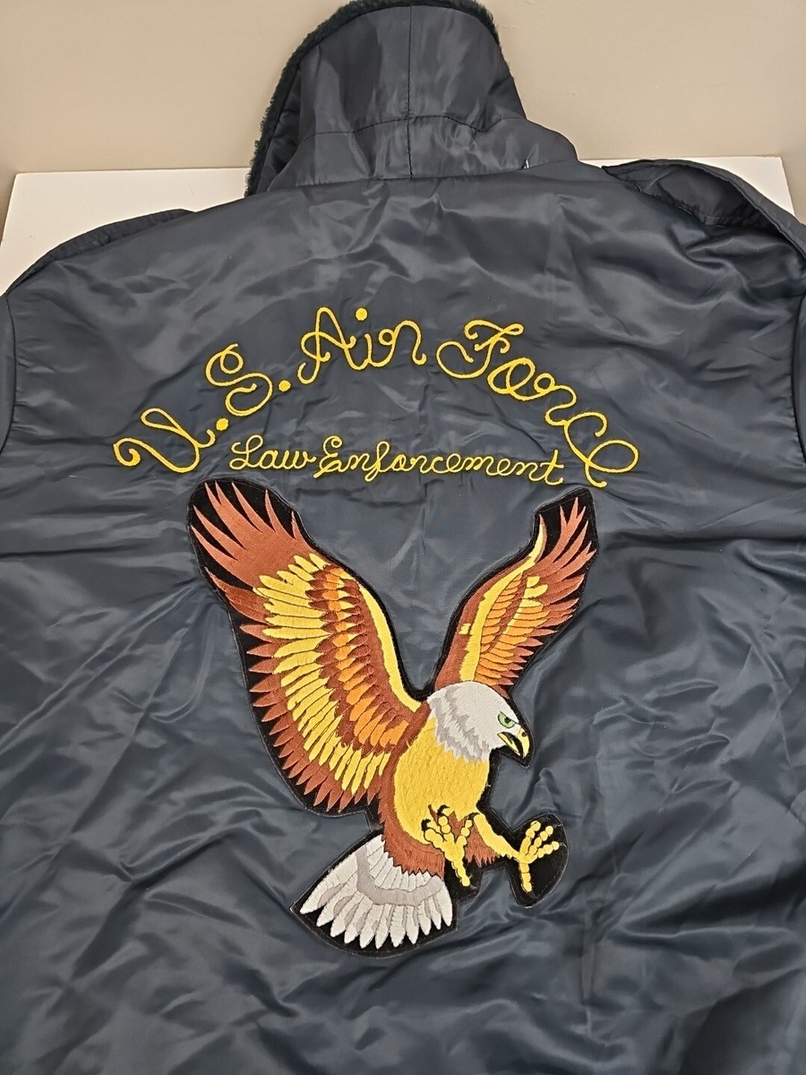 Vtg U.S. Air Force Chainstitched Timber King Eagle Bomber Flight