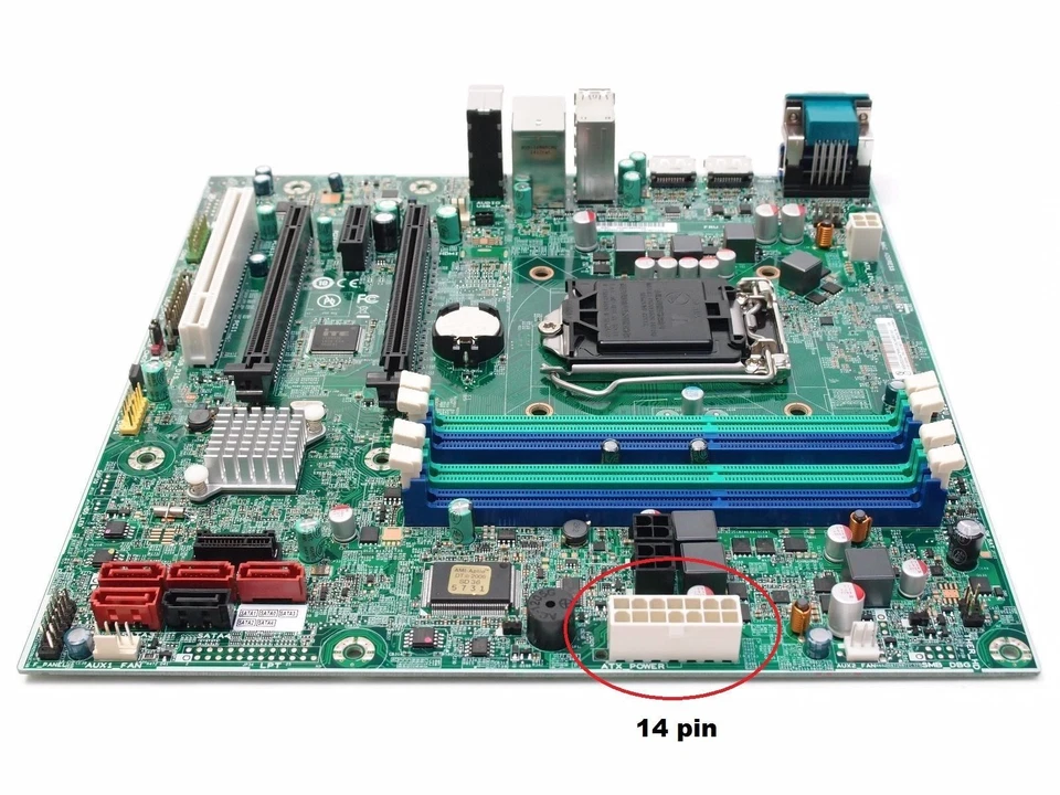 24 Pin to 14 Pin PSU Main Power Supply ATX Adapter Cable for Lenovo IBM 24p 14p - Image 4 of 4