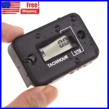 Waterproof Digital Tachometer Tach Hour Meter Gauge LCD for 2 Stroke Gas Engine~
