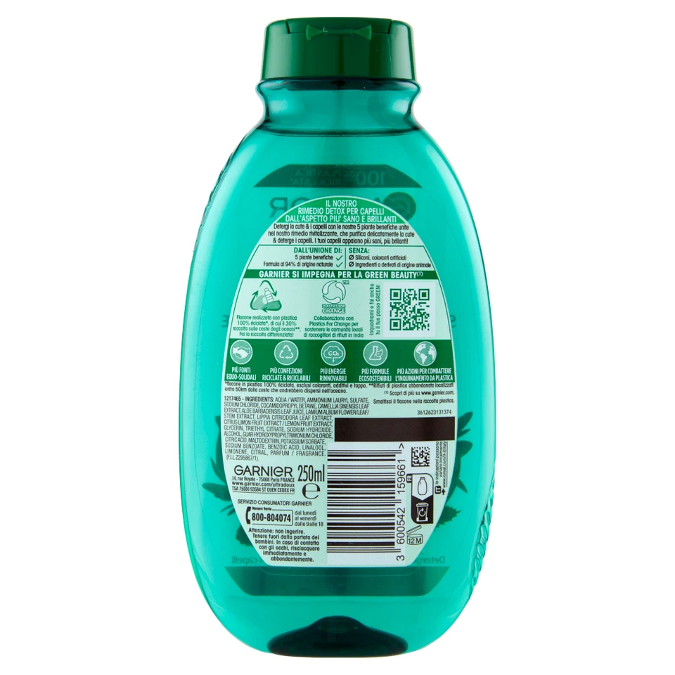 3 Pezzi Garnier Ultra Dolce Garnier Shampoo Ultra Dolce 5 Piante, da 250ml - Immagine 3 di 3