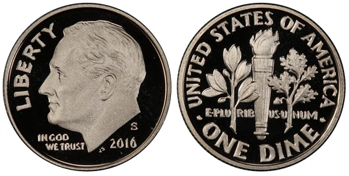 2016-S Clad Roosevelt Dime Deep Cameo Proof