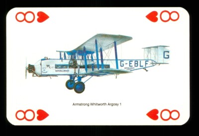 1 x Spielkarte BA Armstrong Whitworth Argosy 1 - 8 of Hearts S24