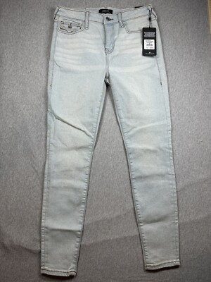 True Religion Jennie Curvy Mid Rise Single Needle Super Skinny Ankle Jeans Sz 28