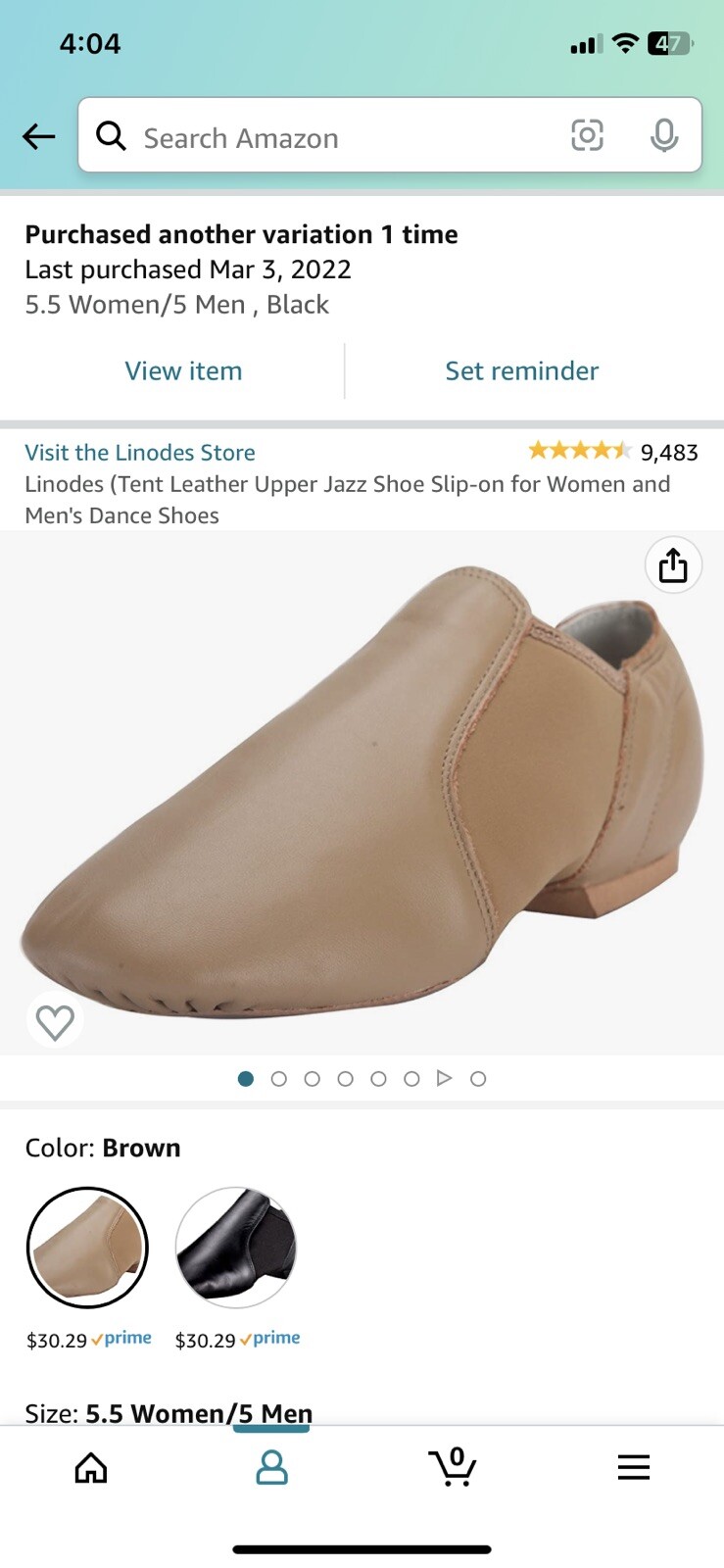 Linodes Tent Leather Upper Jazz Shoe Slipon for Women and Men's Dance