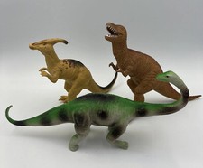 Greenbrier Dinosaur Lot 3 Dinosaurs Play Figures Green Brown