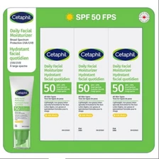 Cetaphil Fragrance Free Daily Facial Moisturizer SPF 50 UVA/UVB Sun Protection
