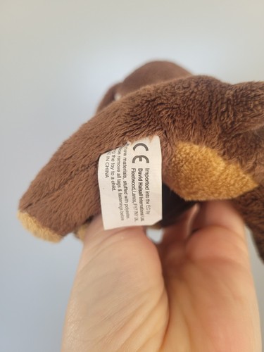 Brauner Welpe Hund Stofftier von David Halsall Koochie Beanie Welpe Stofftier - Bild 5 von 5