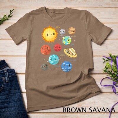 Cute Planets Kids Gift Idea Science Astronomy Unisex T-shirt