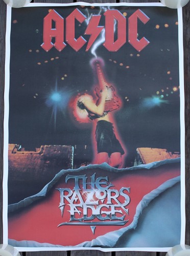 Rare ACDC The Razors Edge Promo Promotional Poster 34x24” AC/DC Live ...