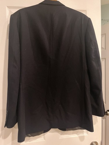 Authentic VTG Navy Oscar De La Renta Wool Sport Coat Blazer Suit Jacket Mens. XL - Picture 2 of 5