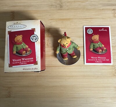 Hallmark Keepsake Ornament, Wendy Whoosh Sledding Bear, with original box