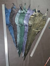 Real Alligator Crocodile Skin Leather Hide Exotic Soft Pelt DIY Craft Multicolor