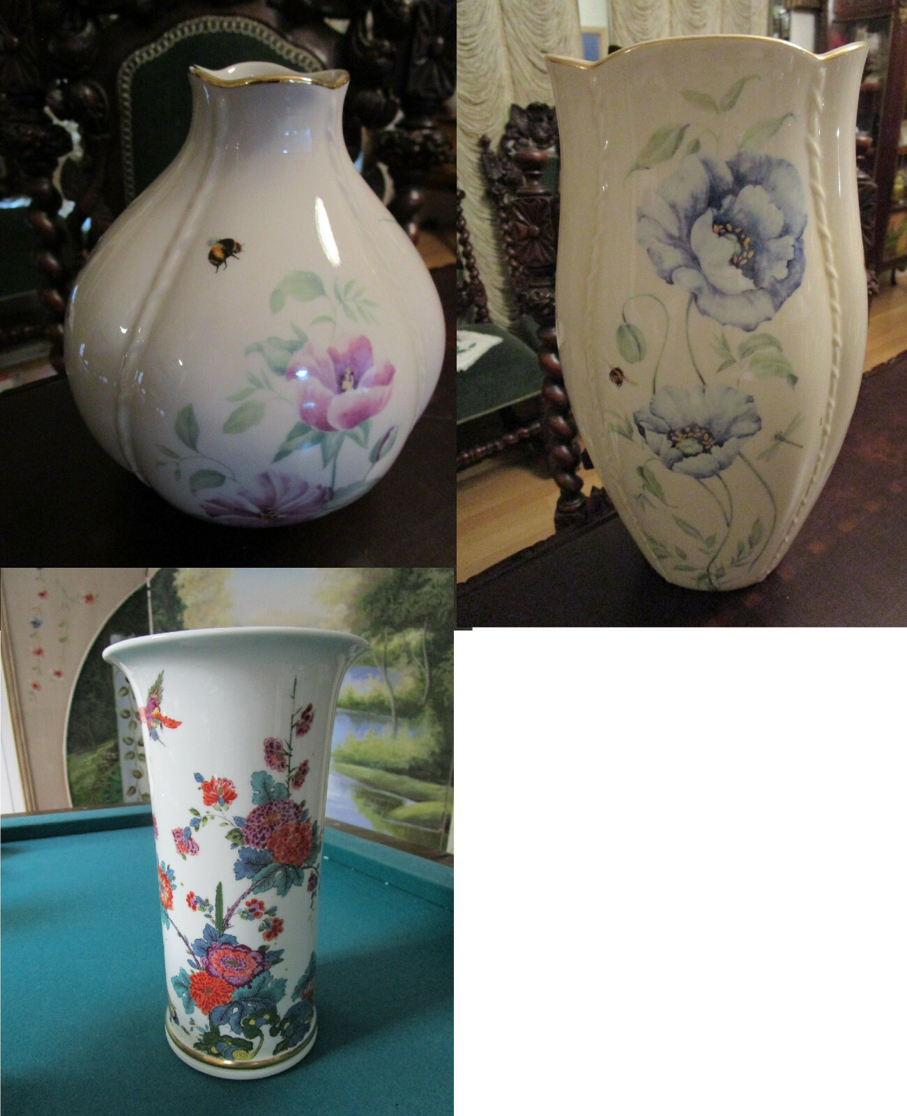 LENOX VASES MORNINGSIDE COTTAGE SAXONY SMITHSONIAN COLLECTION PICK ONE