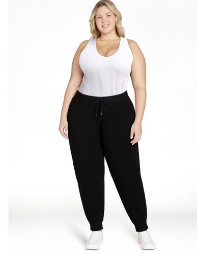 Athletic Works Women's Plus Size Super Soft Black Jogger Pants Size 3X NWT