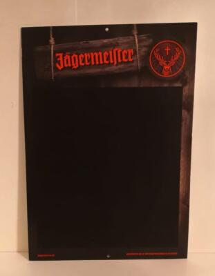 Jägermeister Kreidetafel aus Pappe, ca. 42 x 30 cm, Kräuterlikör, Neu!