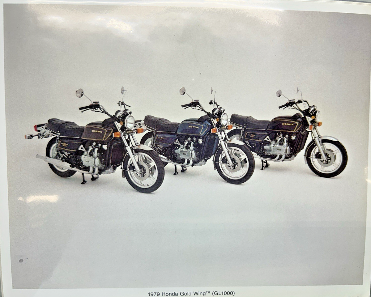 1979 Honda GL-1000 Gold Wing Dealer press kit color photo original - Main Image