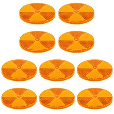 10 Pack Front Round Reflector for Driveway Fence Gate Posts Trailers Safety A...