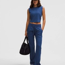 Lululemon Dance Studio Mid Rise Pant Regular size 4 Blue Twill BLTW