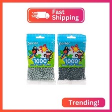Perler Bead Bag 1000, Bundle of Pewter and Charcoal 2 Pack 