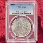 1889 Morgan Silver Dollar MS63 PCGS