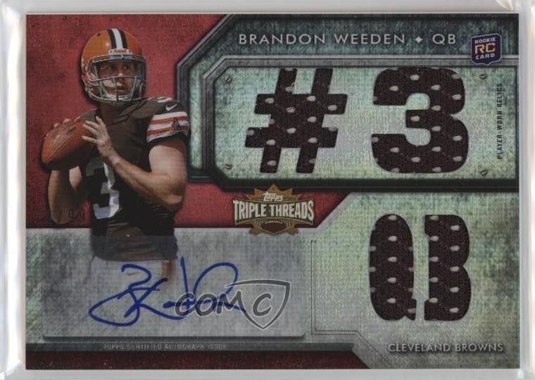 Brandon Weeden Topps Triple Threads #103 Autograph Relics