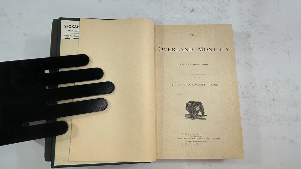 Bound Magazine: Overland Monthly: July to December 1892 - Image 2 of 4