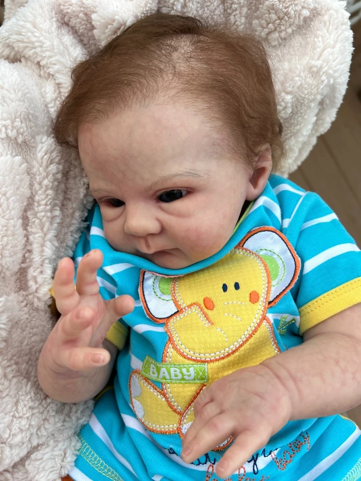 Muñeca bebé Reborn PAULINO de Iris Klement y Amelia Williams, ÚNICA, certificado de autenticidad, Lauscha Foto 4 de 4