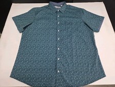 Nick Graham Everywhere Men Short Sleeve Button Up Modern Fit Shirt XL 8653