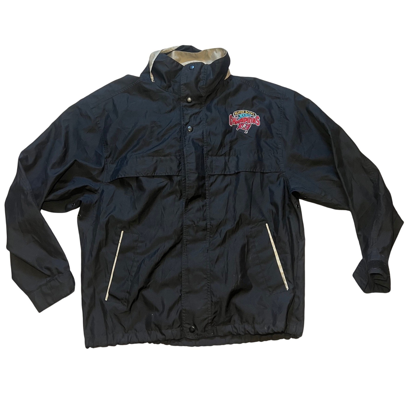 VTG Superbowl 37 XXXVII Tampa  Bay Buccaneers Super Bowl Champions Jacket Mens M