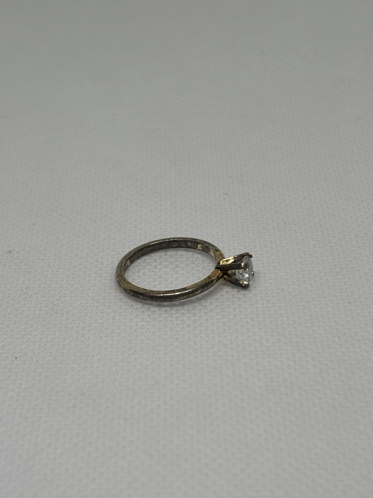 925 Sterling Silver Solitaire Ring, Clear Gemston… - image 5