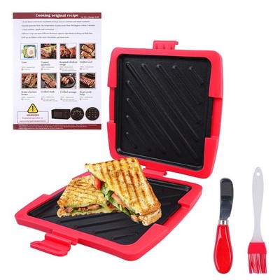 Mikrowelle Toastie Sandwich Maker, Silikon Micro Toasties Maker Rot 