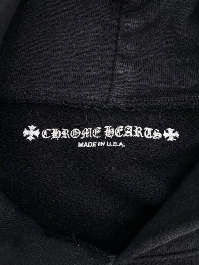 CHROME HEARTS CUORI CROMATI felpa con cappuccio M cotone BLK
