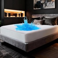 OhGeni 100 Waterproof Mattress Protector, Full Size, Fitted Sheet with Deep ...