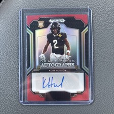 2025 Prizm Draft Picks Kobe Hudson #DPA-KHN Draft Pick Auto – Red /399 UCF