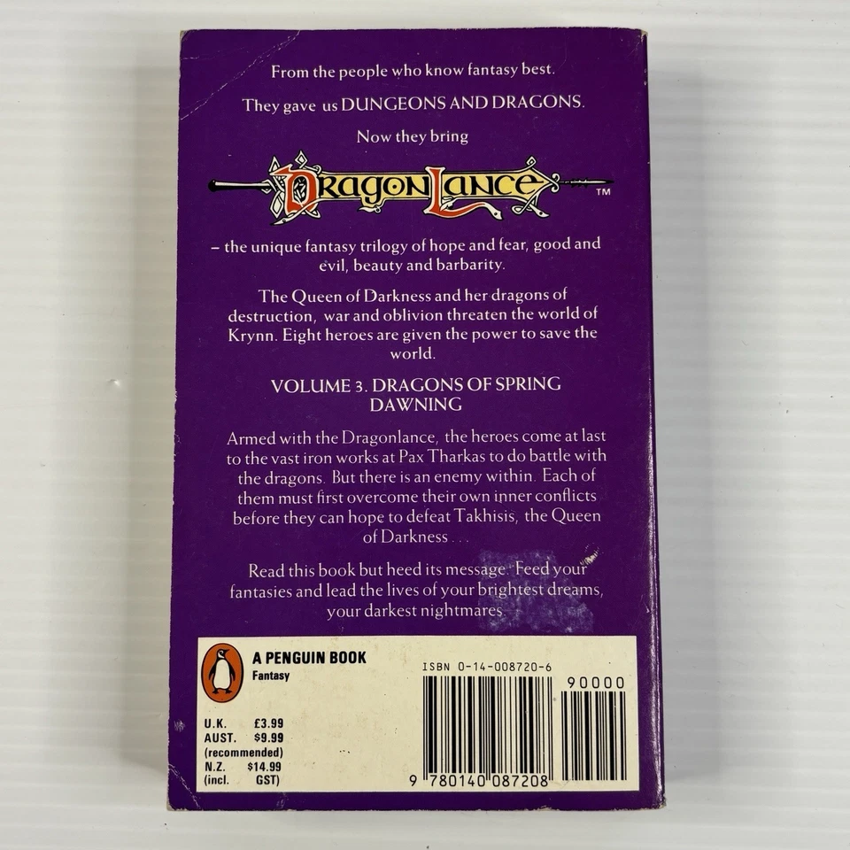 Dragonlance Chronicles Dragons Spring Dawning Paperback Book Volume 3 Tracked - image 2 of 4
