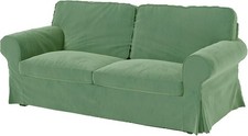 Soft Velvet Sofa Cover Made Compatible for IKEA Ektorp Loveseat Green