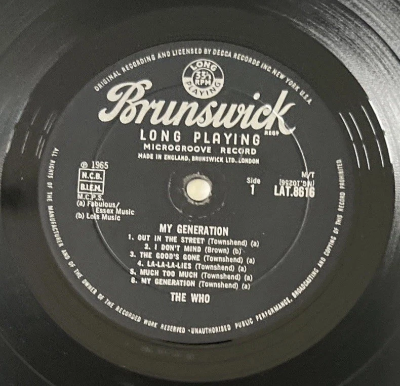 The Who-My Generation 1st UK *Mono* Press w/Original Inner *A1/B1* VG/VG - Image 3 of 4