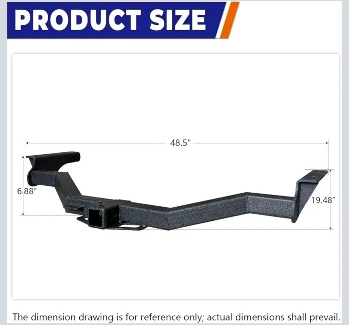 Enganche de remolque Clase 3 Negro Compatible con Infiniti QX60 2014-2021,... Foto 2 de 4