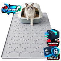 Katzenklo Matte Silikon Groß 86 X 56Cm Grau Katzenstreu Auffangmatte