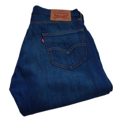 Levi 504 Straight Jeans Regular Blau Taille 30 Bein 32 W30 L32 Zip Fly (Q7195)