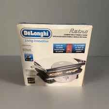 DeLonghi Retro CGH800-U Sandwich Maker All in One Grill PANINI Press NEW NIB